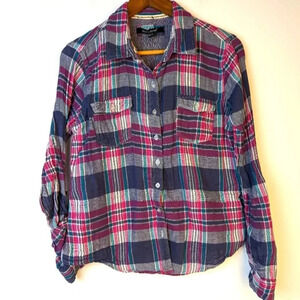 Coupe Plaid Button Front Shirt - XL